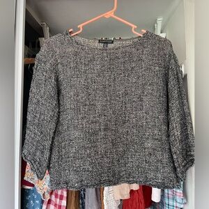 Eileen Fisher 3/4 Sleeve Linen Blend Top